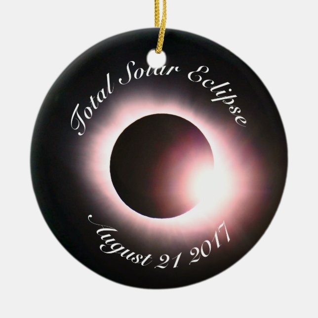 Total Solar Eclipse Ceramic Ornament (Front)