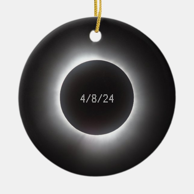 Total Solar Eclipse Ceramic Ornament (Front)