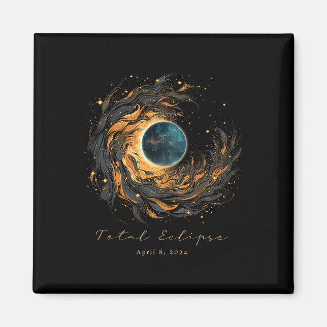Total Solar Eclipse Chaser Fan Watching Shirt Apri Magnet (Front)
