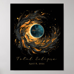 Total Solar Eclipse Chaser Fan Watching Shirt Apri Poster