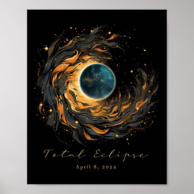 Total Solar Eclipse Chaser Fan Watching Shirt Apri Poster (Front)