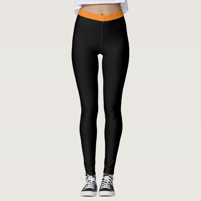 Total Solar Eclipse Classic Black Leggings (Front)