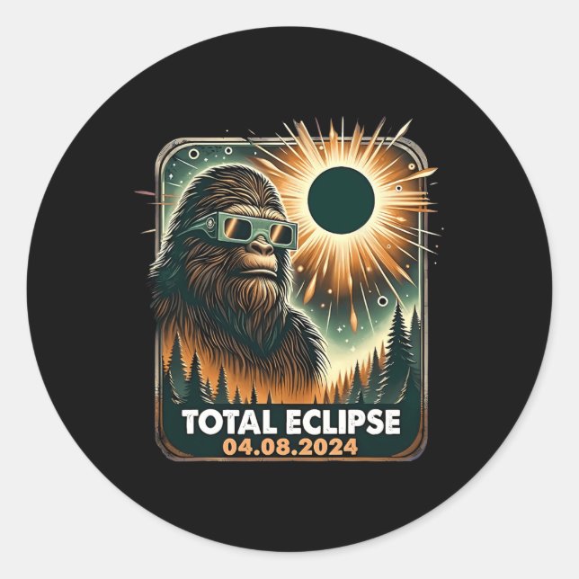 Total Solar Eclipse  Classic Round Sticker (Front)