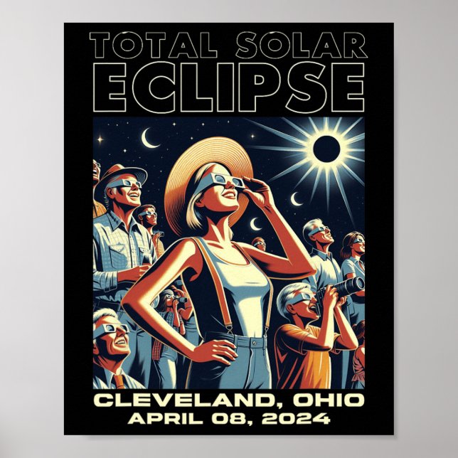 Total Solar Eclipse Cleveland  Poster (Front)