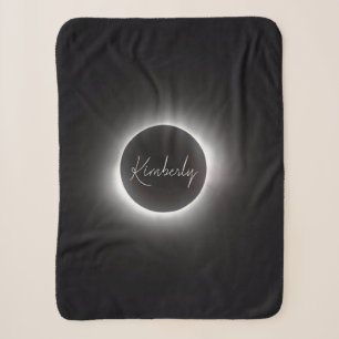 Total Solar Eclipse Custom Sherpa Blanket