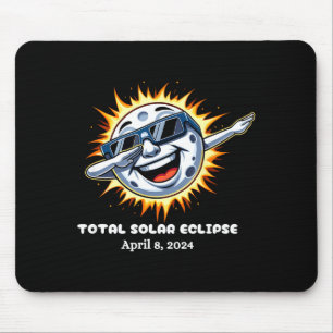 Total Solar Eclipse Dabbing Moon Illustration Mouse Pad