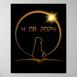 Total Solar Eclipse Dog  Poster