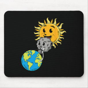 Total Solar Eclipse Earth Moon Sun Photobomb Lover Mouse Pad
