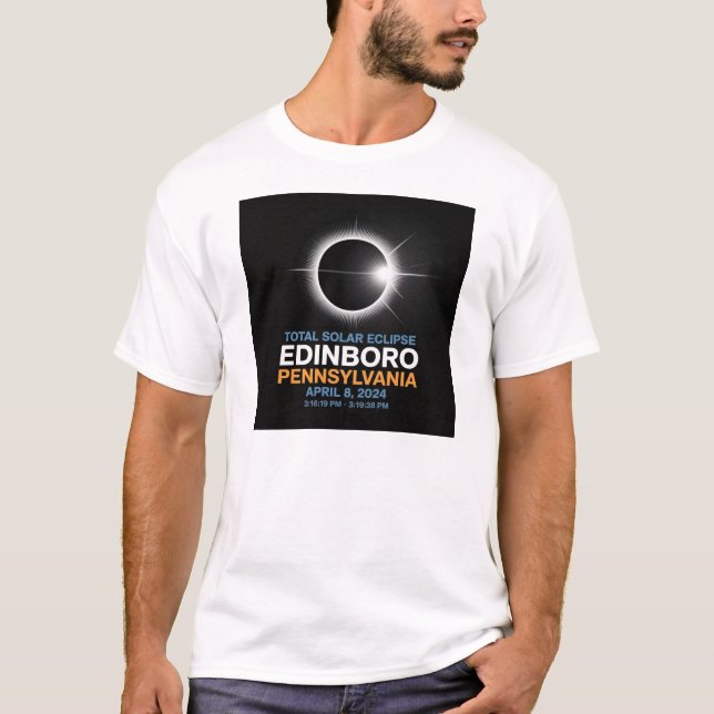 Total Solar Eclipse Edinboro T-Shirt (Front)