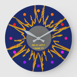 Total Solar Eclipse Funny customisable Large Clock
