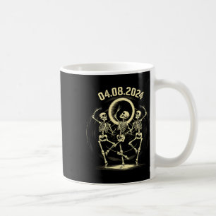Total Solar Eclipse Funny Skeletons Dancing April  Coffee Mug
