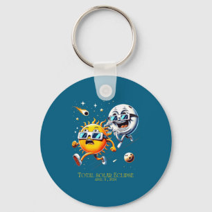 Total Solar Eclipse Glasses Astrology Illustration Key Ring