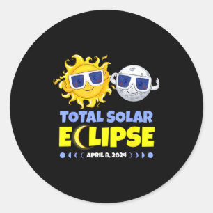 Total Solar Eclipse Glasses Sun Classic Round Sticker