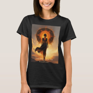 Total Solar Eclipse Goddess Looking at Sun 2 Sides T-Shirt