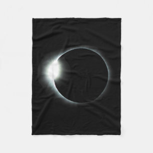 Total Solar Eclipse Halloween Costume Illustration Fleece Blanket