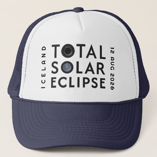 Total Solar Eclipse Hat with Custom Place Date (Front)