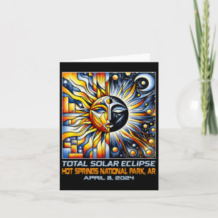Total Solar Eclipse Hot Springs Ar Arkansas Card