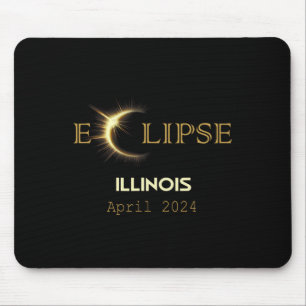 Total Solar Eclipse Illinois Totality April 8 2024 Mouse Pad