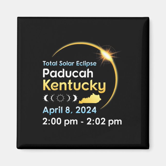 Total Solar Eclipse In Paducah Kentucky On April 0 Magnet (Front)
