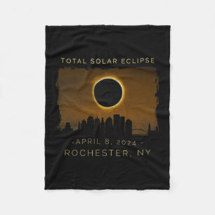 Total Solar Eclipse In Rochester New York  Fleece Blanket