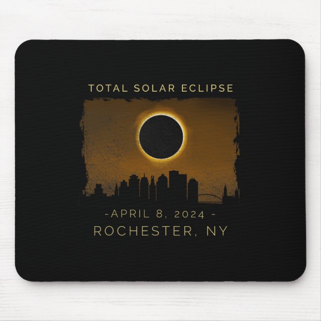 Total Solar Eclipse In Rochester New York  Mouse Pad (Front)