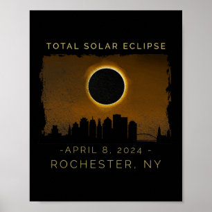 Total Solar Eclipse In Rochester New York  Poster