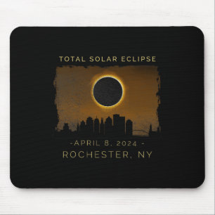 Total Solar Eclipse In Rochester New York Vintage  Mouse Pad