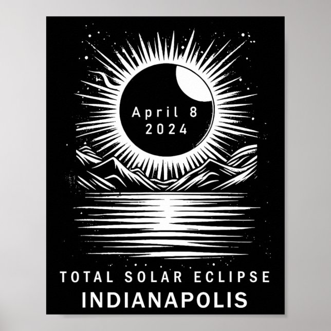 Total Solar Eclipse - Indianapolis  Poster (Front)