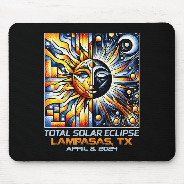 Total Solar Eclipse Lampasas Texas  Mouse Pad (Front)