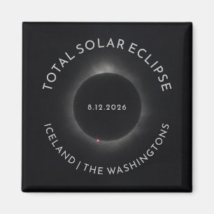 Total Solar Eclipse Magnet Custom Text Pics