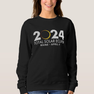 Total Solar Eclipse Maine 2024 April 8 Totality Ev Sweatshirt