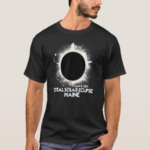 Total Solar Eclipse Maine 2024 Totality American T-Shirt