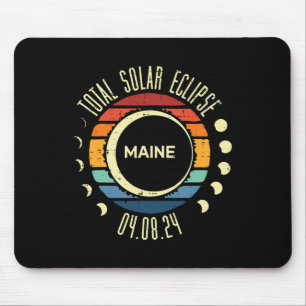 Total Solar Eclipse Maine Vintage 04.08.24 Men Wom Mouse Pad