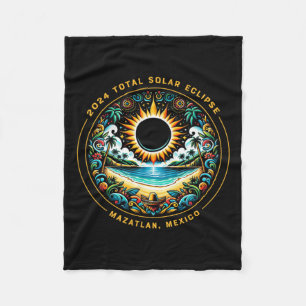 Total Solar Eclipse Mazatlan Mexico - Mexican Beac Fleece Blanket