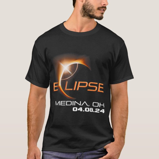 Total Solar Eclipse Medina Ohio  T-Shirt (Front)