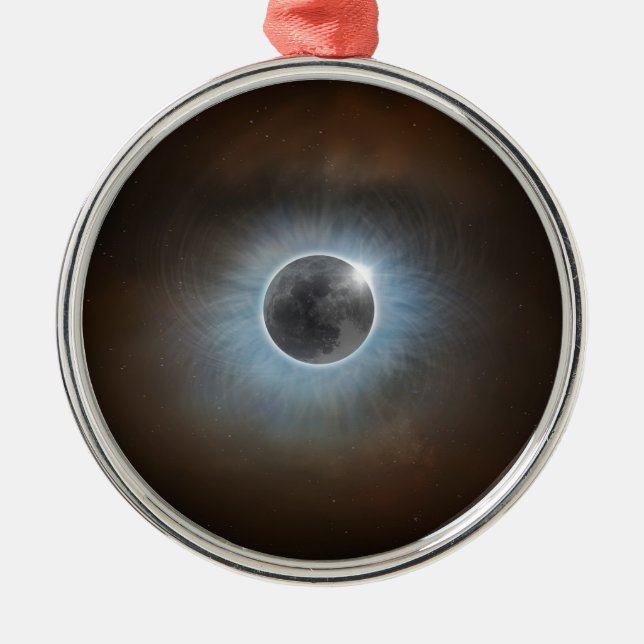 Total Solar Eclipse Metal Tree Decoration (Front)