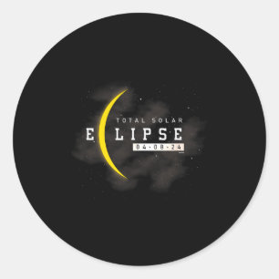 Total Solar Eclipse Moon Lover Classic Round Sticker