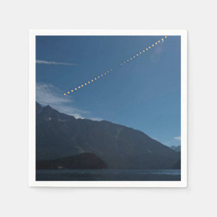 Total Solar Eclipse Mountain Time Lapse Napkin