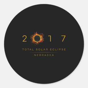 Total Solar Eclipse Nebraska 2017 Classic Round Sticker