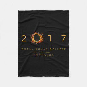 Total Solar Eclipse Nebraska 2017 Fleece Blanket