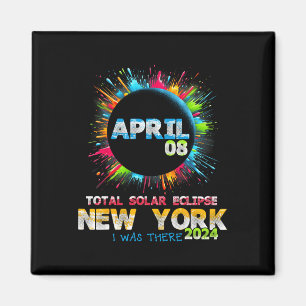 Total Solar Eclipse New York 2024 Colourful Totali Magnet