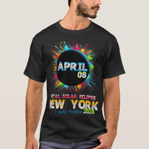Total Solar Eclipse New York 2024 Colourful Totali T-Shirt
