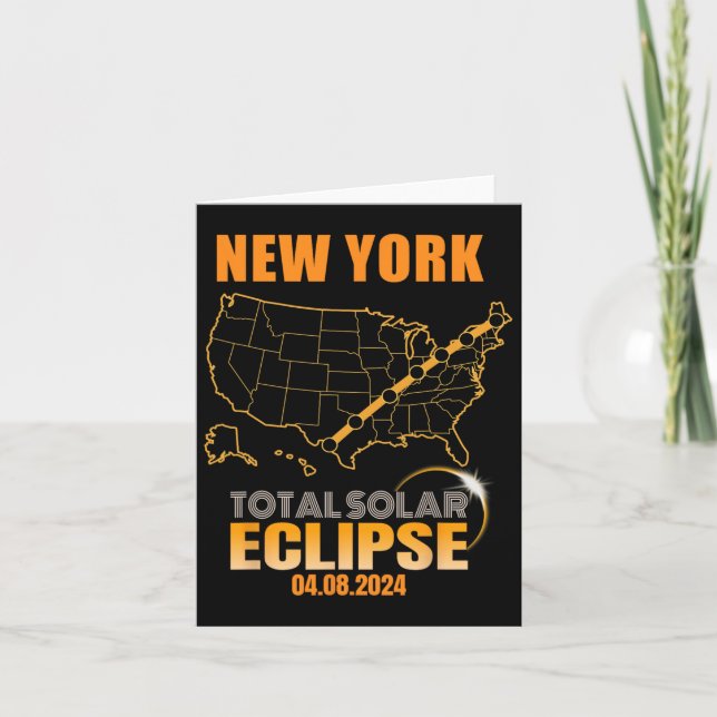 Total Solar Eclipse New York  Card (Front)