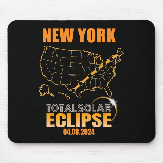 Total Solar Eclipse New York  Mouse Pad (Front)
