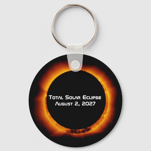 Total Solar Eclipse of the Century 2027 Key Ring (Front)