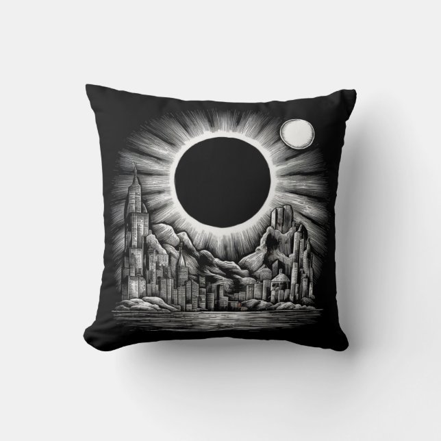 TOTAL SOLAR ECLIPSE OHIO APRIL CUSHION (Front)