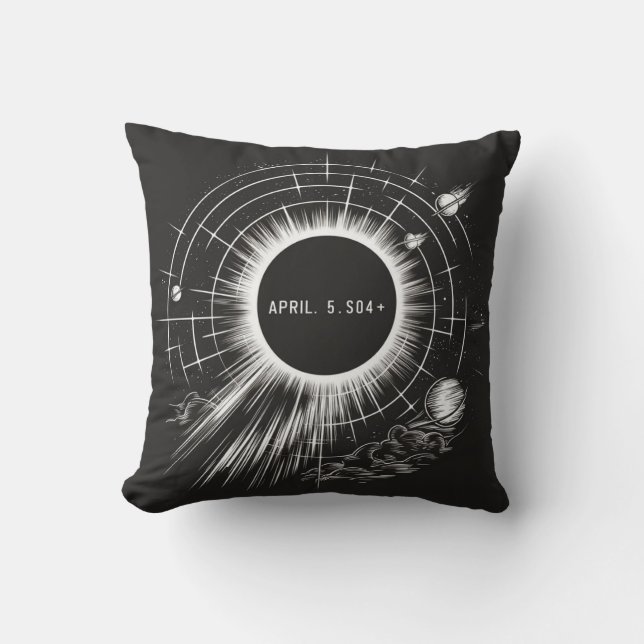 TOTAL SOLAR ECLIPSE OHIO APRIL CUSHION (Front)