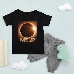 Total Solar Eclipse Oklahoma 2024 Personalised Baby T-Shirt