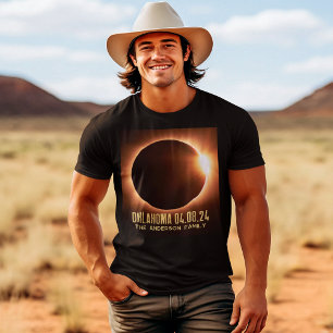 Total Solar Eclipse Oklahoma 2024 Personalised T-Shirt