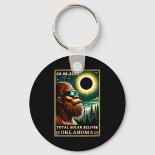 Total Solar Eclipse Oklahoma Bigfoot Key Ring